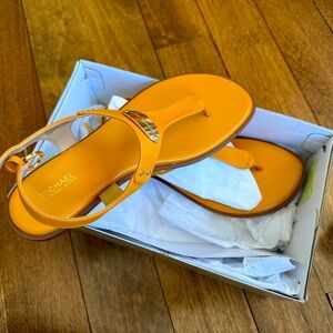Michael Kors Vibrant Yellow and Orange Sandals